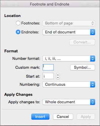 How to do endnotes